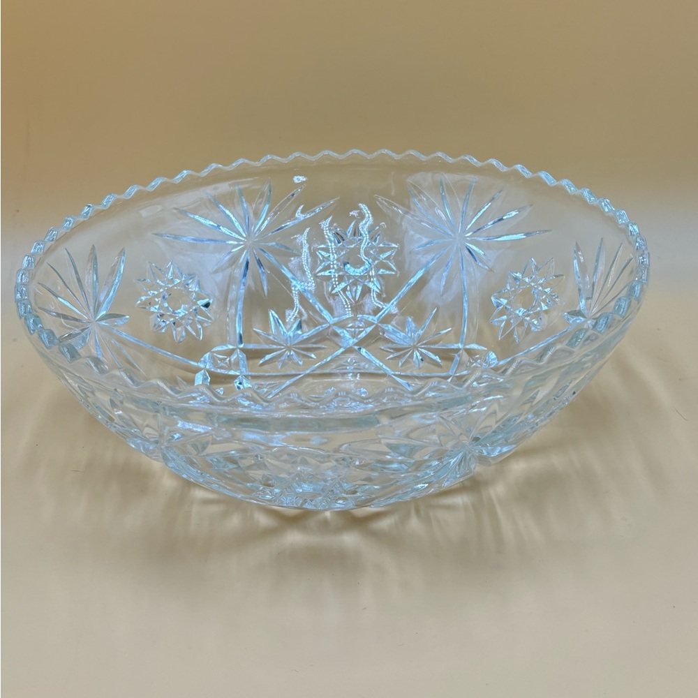 Anchor Hocking Blue Glass Serving Bowl